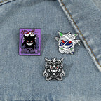 Gengar Cartoon Brooches Anime Enamel Lapel Pins for Backpack Accessories Fans Collection Brooches Jewelry Gift