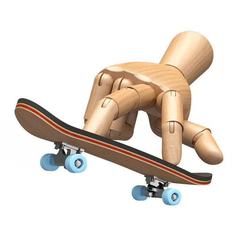 Maple Wood Finger Skateboard Toy | Mini Puzzle & Anti-Stress Gift