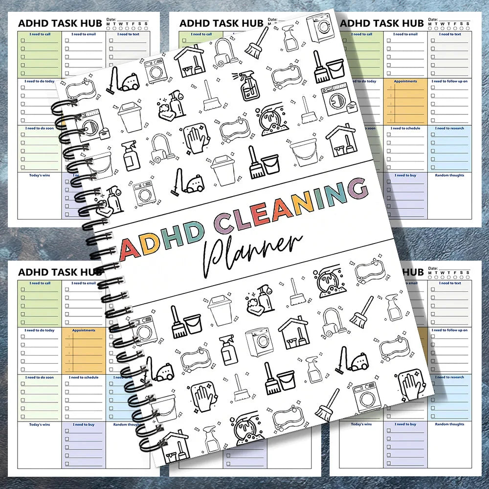 Household Chore Task Notebook Daily Weekly Monthly Cleaning Planner Family Home Cleaning Schedule Chart For Household Management