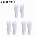 3 pairs New Football Socks Shin Pads Leg Cover Men Women Grip Cutsocks