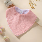 New Cotton Baby Bib Soft Waterproof Triangle Saliva Towel Adjustable Button Print Infant Boy Girl Feeding Burp Cloth Cute Bibs