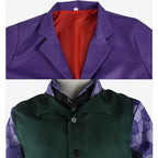 6PCS/Set Men's Vintage Retro Full Set Green Trench Coat Vest Shirt Pants Gloves Tie for Halloween Party