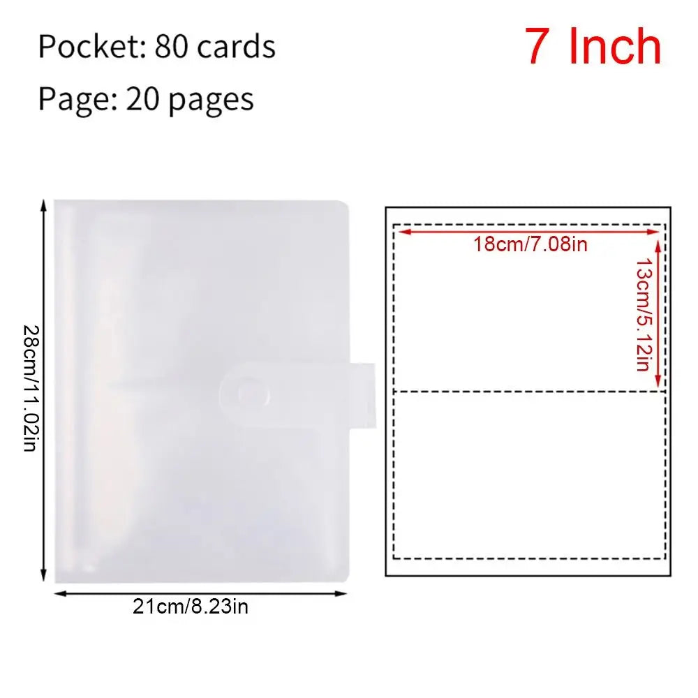 3/4/5/6 Inch 80/160 Slots Transparent Photo Album Idol Photocard Holder Idol Star Card Collect Book Creative Photo Card Holder