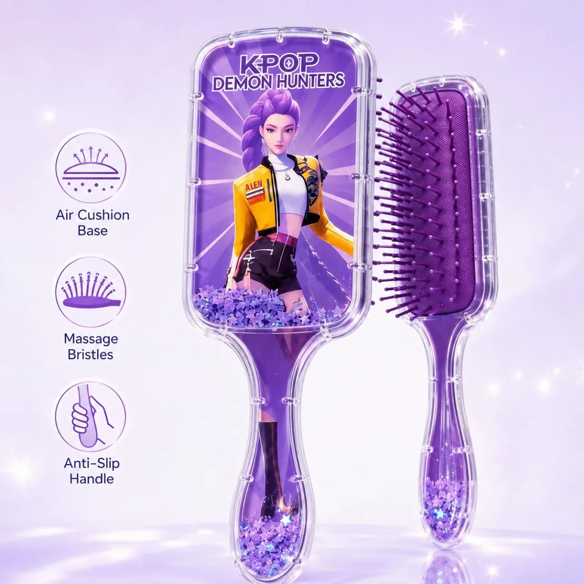 Cute Cartoon Air Cushion Massage Comb Anti Slip Detangling Hair Brush for Women Daily Styling Gift