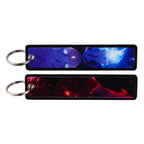 Anime Embroidery Keychain – Manga Key Fob & Car Keyring Accessory