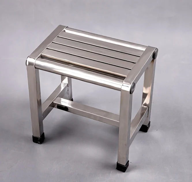 Multi Functional Stainless Steel Stool - Durable Thick & Sturdy Stool, Ideal for Living Room, Bathroom, Kitchen, Corridors