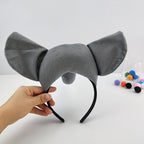 Animal Performance Elephant Hair Accessories Cosplay Halloween Party Decorative Headband Forest Style Xmas Elephant Headpiece