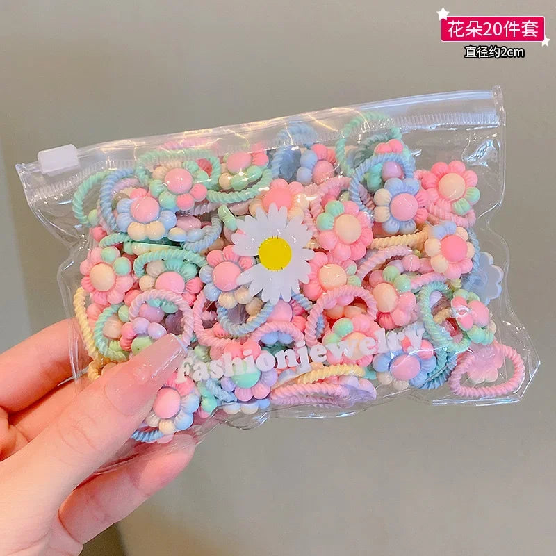 Children's Rubber Band Does Not Hurt The Hair Elastic Girl Head Rope Small Tie Hair Chirp Scrunchies Headdress Baby Accessories