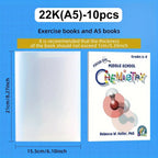 10PCS A4/16K/A5 Transparent Plastic Book Cover Self-Adhesive Closure Waterproof and Wear-Resistant Books PVC ProtectiveCover