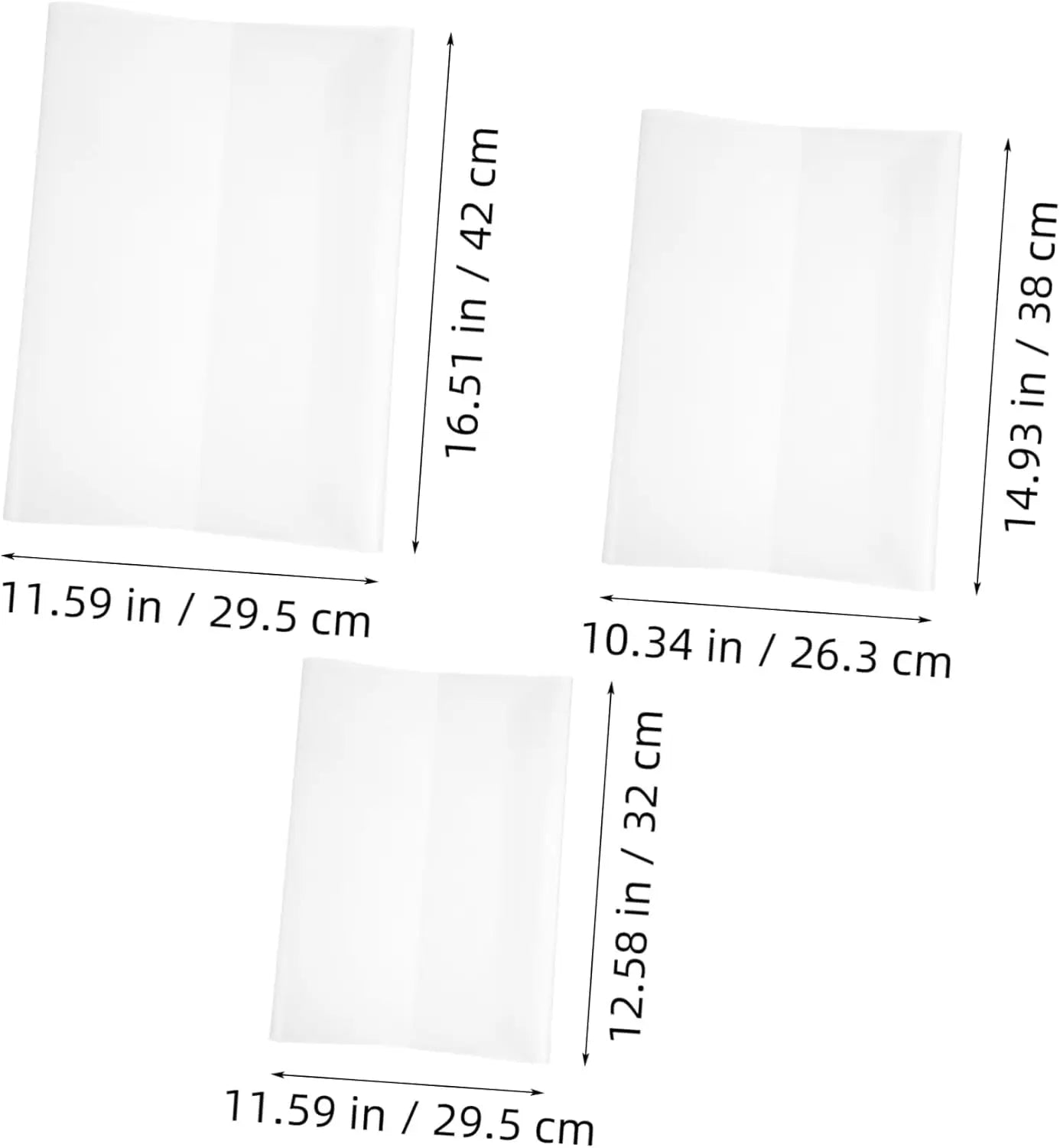 Transparent Book Covers Fit A4/16K/22K Textbook Paperback Book Sleeve Protector Waterproof PP Clear Self Adhesive Closure