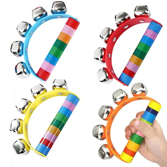 Rainbow Handheld Bell Musical Toy – Colorful Percussion Instrument