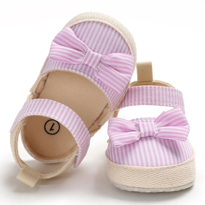Baby Girl Summer Sandals Soft Sole Walking Shoes with Bow