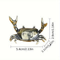 Pure Brass Crab Figurines Animal Statue Miniatures Copper Ornaments Home Office Desk Decoration Crafts Home Decor Nordic 1pcs