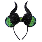 2025 New Style Mickey Minnie Ear Headband Sequin Bows Girl Adult Kids Halloween Party Cosplay Hair Accessories Princess Hairband