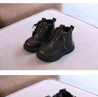 Kids Leather Chelsea Boots Waterproof Children Sneakers Beige Toddler Snow Boots Girl Winter Shoe Boy