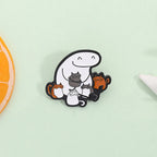 Funny Cartoon Characters Flork Enamel Pins No Me Ofrezcan Pan Simple Figure Brooches Lapel  Badge Jewelry Gifts for Friends