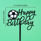 Football Boy Cake Topper Soccer Player Doll Decor for Birthday Party Sports Theme Childrens Celebration Supplies Cupcake Decor