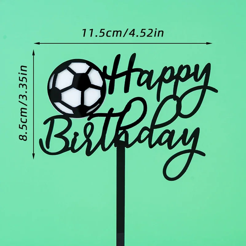 Football Boy Cake Topper Soccer Player Doll Decor for Birthday Party Sports Theme Childrens Celebration Supplies Cupcake Decor