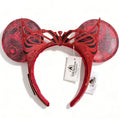 Disney Princess Headband Mickey Ear Rapunzel Sequin Bow Hair Hoop Birthday Gift Girl Accessories Halloween Gift Christmas Jack
