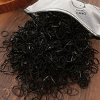 1000 Pcs/Bag Small Clear Rubber Band Black Holder Hair Ties Gum White Colorful Elastic Hair Band For Kid Girls Women Accessories