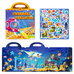 Hot New Children Scene Stickers DIY Hand-on Puzzle Sticker Books Reusable Cartoon Animal Learning Cognition Toys for Kids Gift