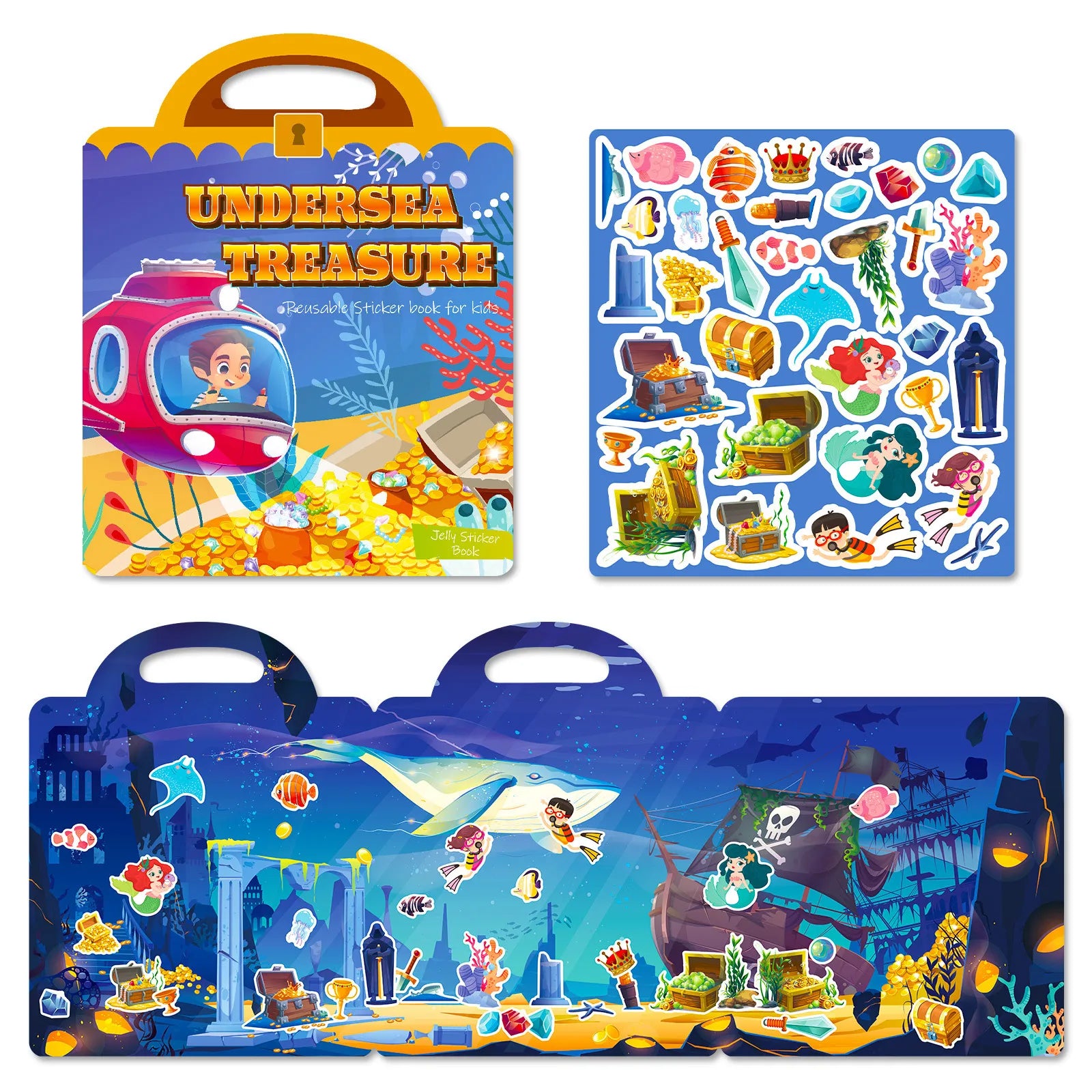Hot New Children Scene Stickers DIY Hand-on Puzzle Sticker Books Reusable Cartoon Animal Learning Cognition Toys for Kids Gift