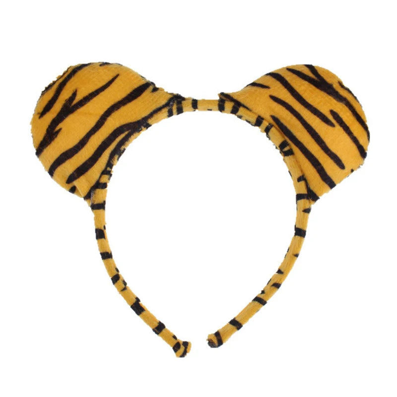 Cute Cartoon Animal Headgear Cosplay Anime Frog Monkey Tiger Masquerade Halloween Party Props Kawaii Cat Headband Birthday Gifts