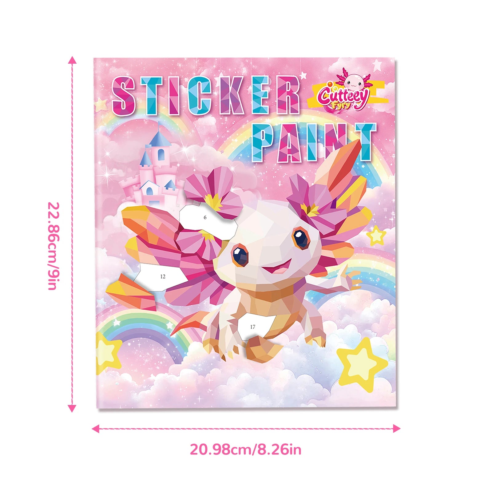 1/2PCS CutteeyFyry Sticker Book By Number Unicorn Stickers Paint Book For Kids Paint by Number Sticker Book Keep Kids Busy