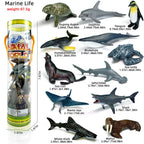 Miniature Lion Shark Horse Dinosaur Animals Model Set Action Figures Figurine Zoo Cute Education Kids Puzzle Toy Birthday Gift