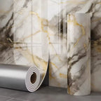 1 Roll Marble Thick Foam Imitation Tile Self-Adhesive Wallpaper Bedroom Living Room Decoration Bathroom Waterproof Wall Sticker