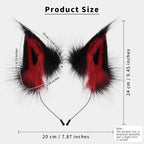Animal Faux Fur Fox Wolf Ear Headband Furry Handmade Hairband Headwear Costume Cosplay Accessories