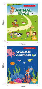 New Sticker Book Focus Potential Development Reusable Stickers Cartoon Animal Enlightenment Baby Early Education Book For Kids