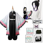 AnimeKochou Shinobu Cosplay Costume  Kochou Uniforms Wigs Hairs Halloween For Kids Adult Cos Party