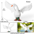 Oenux Poultry Model Simulation Goose Swan Gaggle Duck Flock Action Figures Farm Animals Figurine Miniature Education Kids Toy