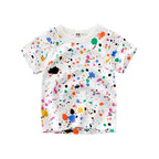 OLEKID 2025 Summer Children Boys Clothing Printed Cartoon Boys T-Shirts 2-8 Years Kids Baby Boy Tops Short Sleeve Toddler Tees