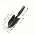 Durable Metal Gardening Shovel with Ergonomic Black Handle & Orange Accents - Perfect for Planting Flowers, Vegetables