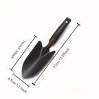 Durable Metal Gardening Shovel with Ergonomic Black Handle & Orange Accents - Perfect for Planting Flowers, Vegetables