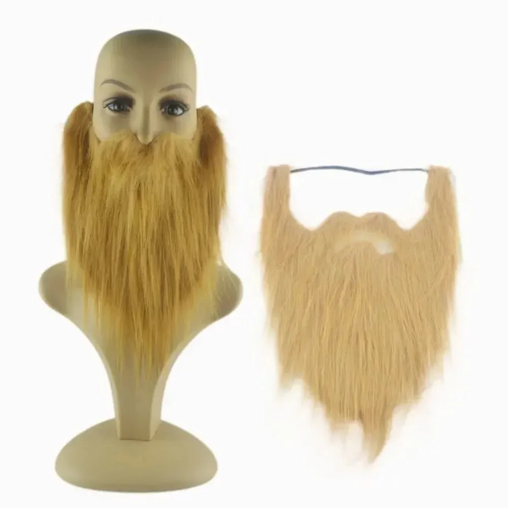 Pirate beard and sideburns simulation facial hair set for Halloween masquerade party stage costume