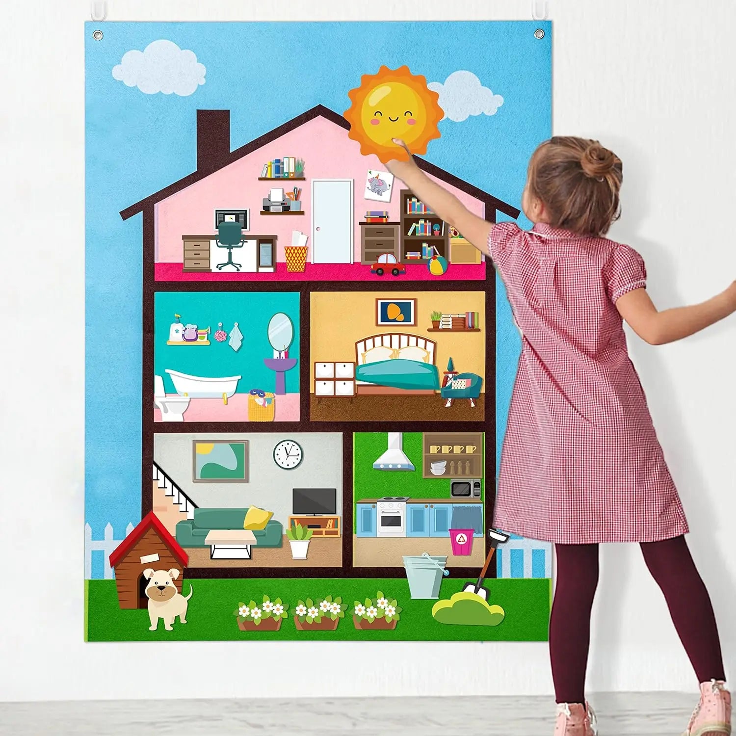 Farm Animals Felt Story Busy Board 4-in-1 Learning Activity Set