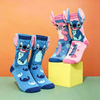 New Style Funny Disney Stitch Cartoon Anime Cartoon Character Personalized Novelty Socks Men Women Breathable Cotton Stocking