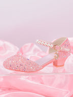 Girls Princess Party Heels Shiny Star Dress Shoes for Kids