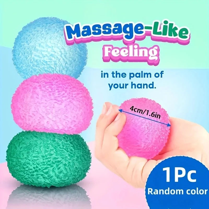 1Pc Squishy Multicolor Texture Ice Ball Squeeze Toy for Adult Soft Pinch Slow Rebound Pop Fidget Toys Halloween Christmas Gifts