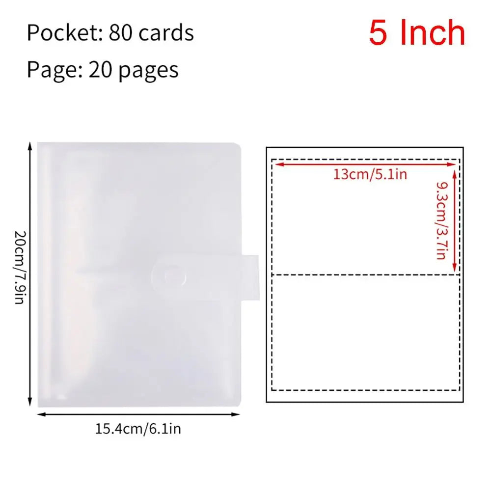 3/4/5/6 Inch 80/160 Slots Transparent Photo Album Idol Photocard Holder Idol Star Card Collect Book Creative Photo Card Holder