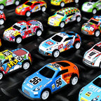 10-48 Pieces Mini Car Set Inertia Pull Back Cars for Boys Plastic Vehicle Model with Container Collection Toy Birthday Gift Kid