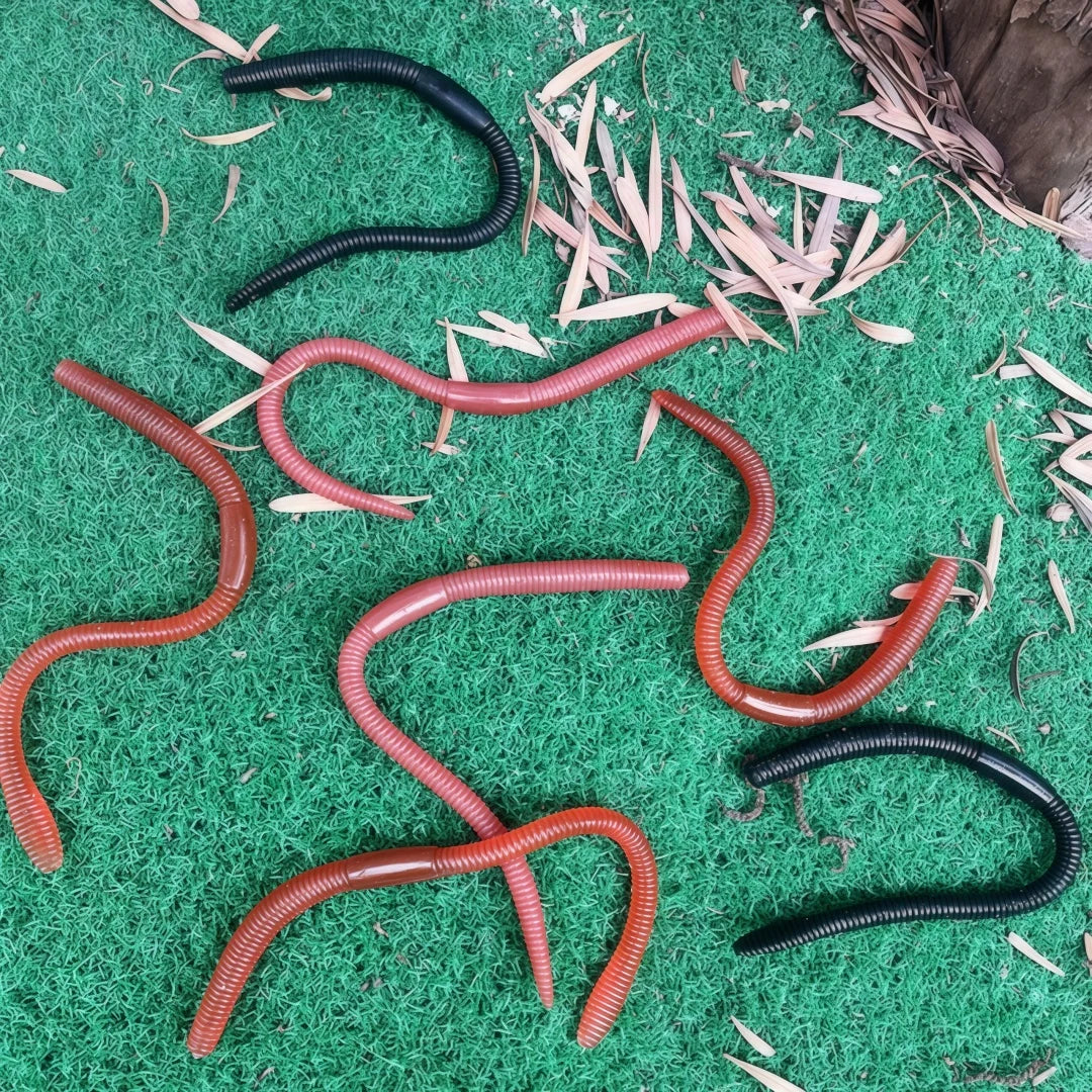 10-100Pcs Realistic TRP Soft-bodied Earthworm Prank Props Frightening Practical Jokes Scare People Easy-to-Use Horror Props