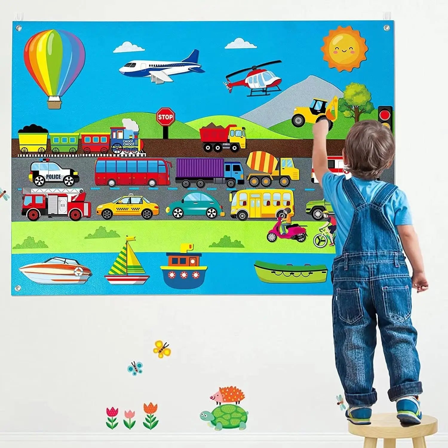 Farm Animals Felt Story Busy Board 4-in-1 Learning Activity Set