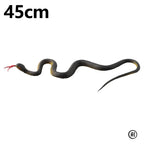 45cm Fake Realistic Rubber Toy Snake Simulation Anaconda Scary Halloween To Scare Birds Props Prank Trick Toy Accessories