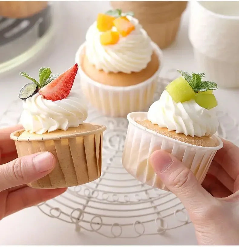 50pcs Golden Muffin Cupcake Paper Cup Oilproof Cupcake Liner Baking Cup Tray Case Caissettes Cupcake Wrapper Paper Wedding Party