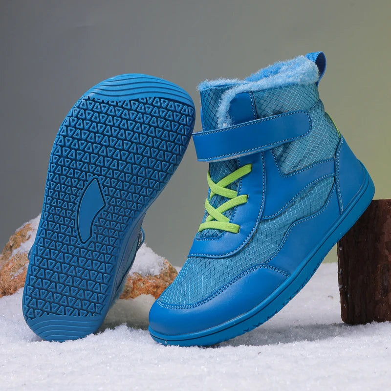 Kids Wide Toe Barefoot Snow Boots Warm Winter Minimalist Shoes