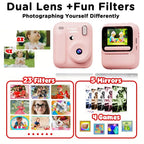 Kids Instant Camera Color Printing Camera 32GB 1080P Thermal Print Toys Camera Print Photo Video Games Music Children Gift